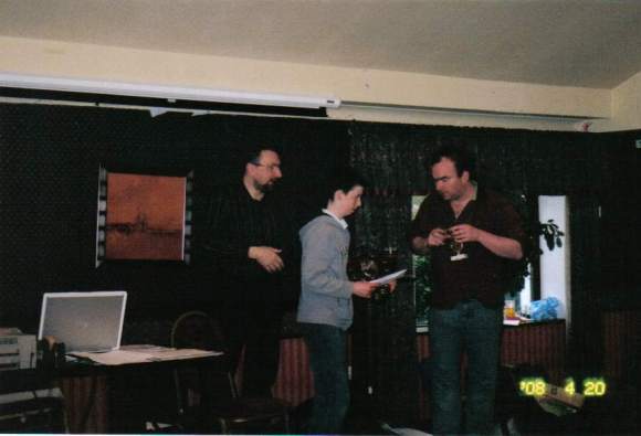 
Eoin Moran receiving U-1400 1st prize.
